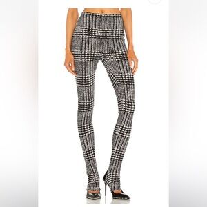 Norma Kamali Legging With Footie in Large Glenn Plaid Tweed
